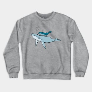 Whale Mom and Calf Crewneck Sweatshirt